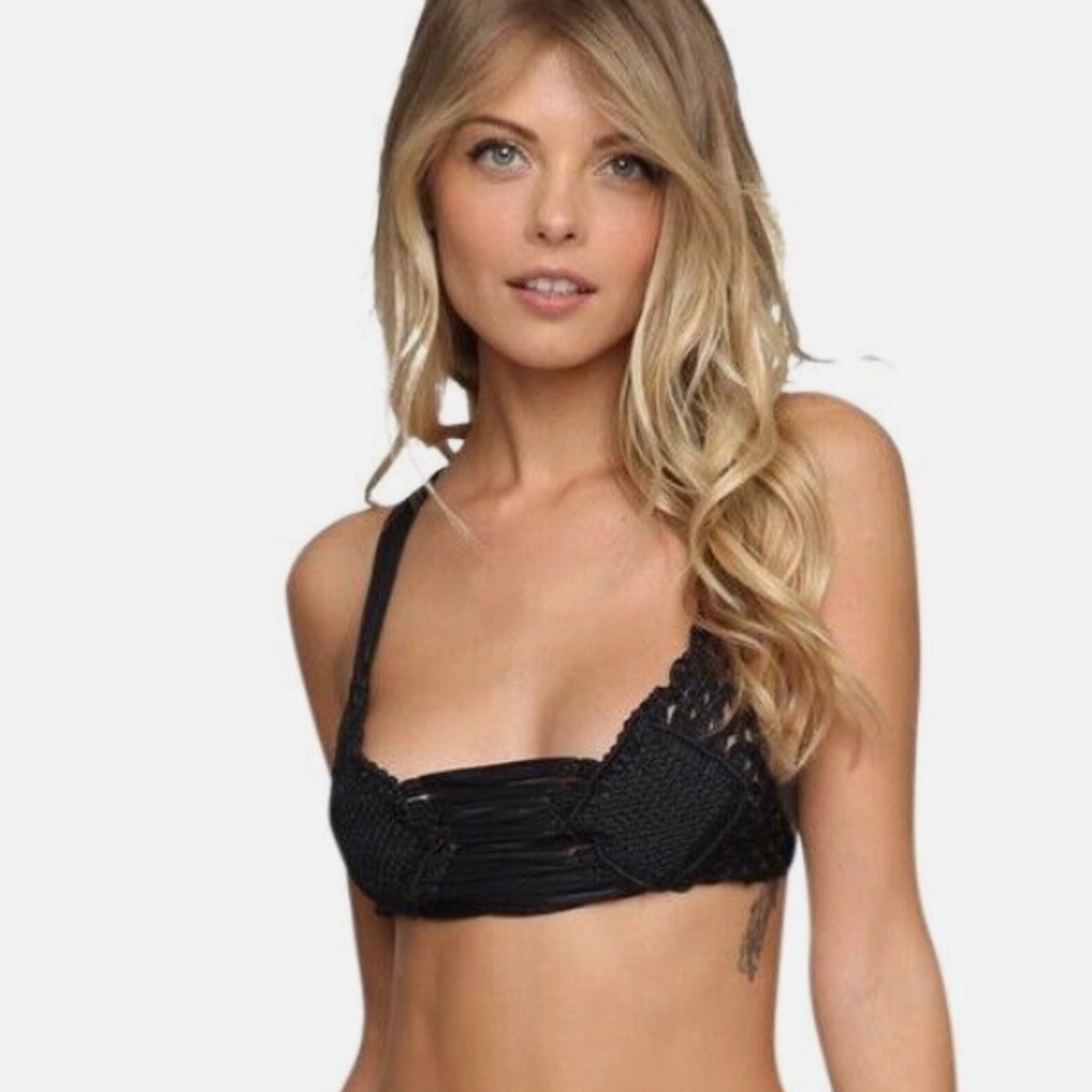 Indah Black Bikini Top